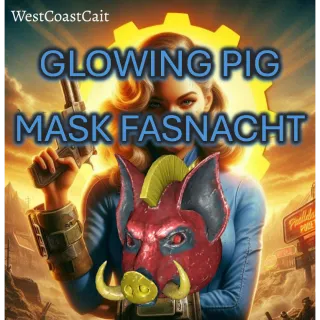 Glowing Pig Mask Fasnacht