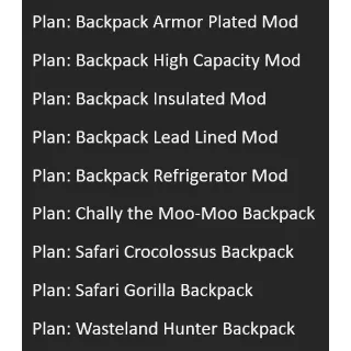 Backpack Plan Bundle