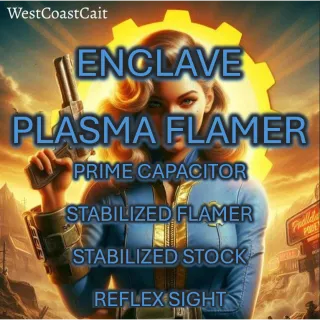 Enclave Plasma Flamer Prime Capacitor True Flamer Stabilized Stock Reflex Sight