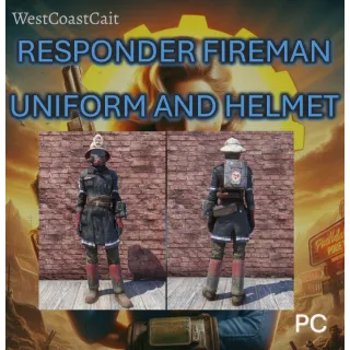 Responder Fireman Uniform and Helmet