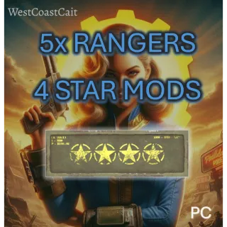 5x Rangers 4 Star Legendary Mods