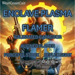 Enclave Plasma Flamer Calibrated Capacitor Aligned Flamer Forceful Stock Reflex Sight PERFECTLY MODDED
