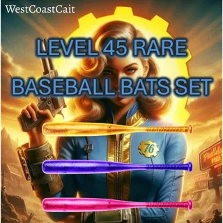 Level 45 Rare Baseball Bats Set