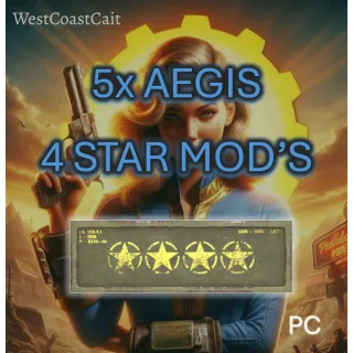 5x Aegis 4 Star Legendary Mods