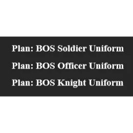 Plans: BOS Uniforms Set as Pictured