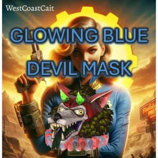 Glowing Blue Devil Mask Fasnacht