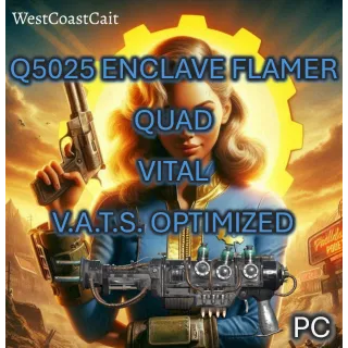 Q5035 Enclave Flamer Plasma Rifle Calibrated Capacitor, Aligned Flamer Barrel, Forceful Stock, Reflex Sight