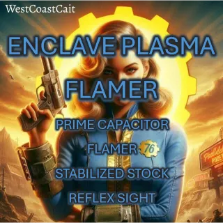 Enclave Plasma Flamer Prime Capacitor Flamer Stabilized Stock Reflex Sight