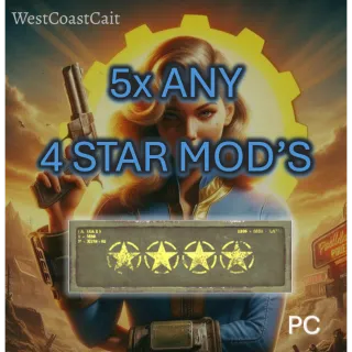 5x Any 4 Star Legendary Mods