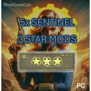 5x Sentinel 3 Star Legendary Mods