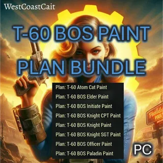  T-60 BOS Power Armor Paint Plans Bundle