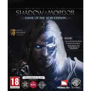 Middle-earth: Shadow of Mordor Game of the Year Edition Steam Key Global