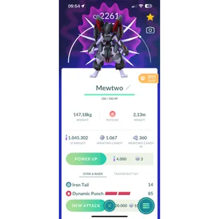 Pokemon GO | Armor Mewtwo Sure Lucky Level 50 3 move | Trade instantly