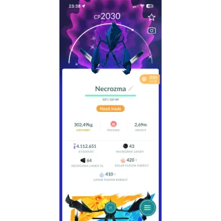 Pokemon GO | Shiny Necrozma level 40, 3 moves | 24/7 Fast & Safe