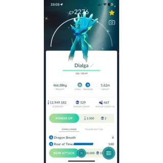Pokemon GO | Shiny Diagla Origin Roar Of Time| 24/7 Fast & Safe