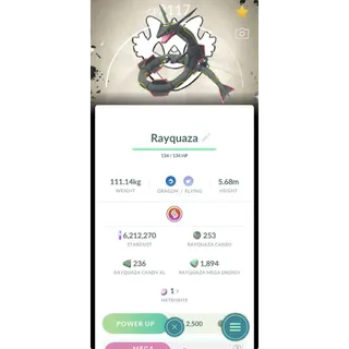 Pokemon GO | Maxed Legendary Shiny Rayquaza Dragon Ascent Global Background 4000 CP | 24/7 Fast & Safe