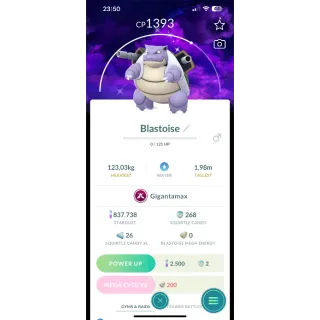 Pokemon GO | Shiny Gigantamax Blasstoise with Dark Sky Background| 24/7 Fast & Safe