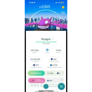 Shiny Groudon Tokyo Background Level 50 3 move + Cover Stardust if u need | 24/7 Fast & Safe