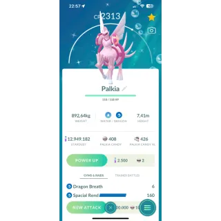 Pokemon GO | Combo Shiny Palkia-O (Spacial Rend) + Dialga-O (Roar Of Time) Level 50, 3 moves| 24/7 Fast & Safe