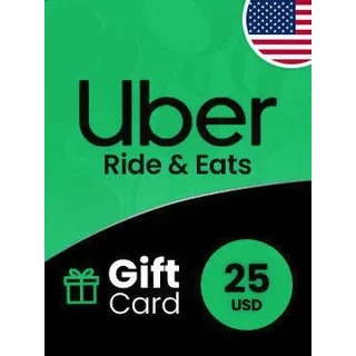 $25.00 USD Uber Eats