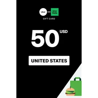 $50.00 USD Uber Eats