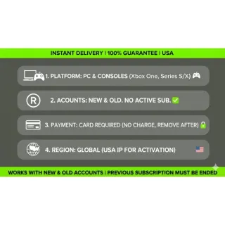 Xbox Game Pass Ultimate 1 Month (OLD and NEW accounts)