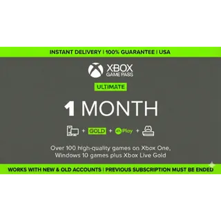 Xbox Game Pass Ultimate 1 Month (OLD and NEW accounts)
