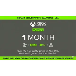 Xbox Game Pass Ultimate 1 Month (OLD and NEW accounts)
