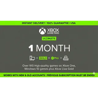 Xbox Game Pass Ultimate 1 Month (OLD and NEW accounts)