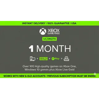 Xbox Game Pass Ultimate 1 Month (OLD and NEW accounts)