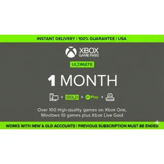 Xbox Game Pass Ultimate 1 Month (OLD and NEW accounts)
