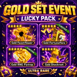 🔥 Gold Set Event Lucky Pack | 4 Ultra Rare Limited Gold Plants | Fast Delivery