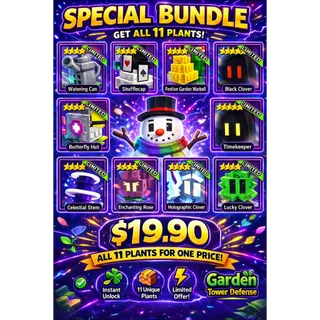 [ULTIMATE BUNDLE] Festive Garden, Lucky Clover, SnowMan + 8 Units