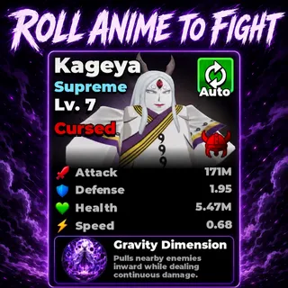 LVL 7 Cursed Viking Kageya | Supreme Kageya | Roll Anime to Fight