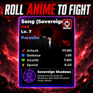LVL 7 SONG (SOVEREIGN) PARASITE VIKING | FREE Yuji TS PC | Roll Anime to Fight
