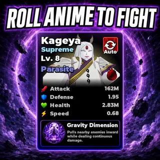 LVL 8 Kageya Parasite | 100M DMG | FREE 2 Yuji TS PC | Roll Anime to Fight