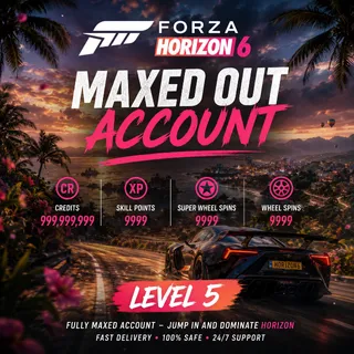 Forza Horizon 6 Account ALL CARS UNLOCKED Unlimited Wheelspins + Credits + Super Spins