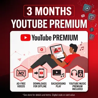 YouTube Premium Individual Plan Subscription 3 Months - Activation Link (Global)