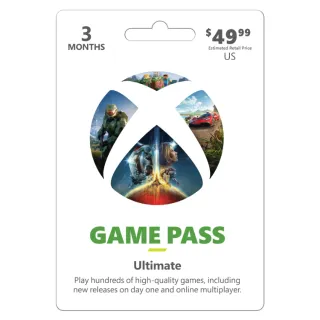 Xbox 3 Month Ultimate Game Pass - US ONLY 