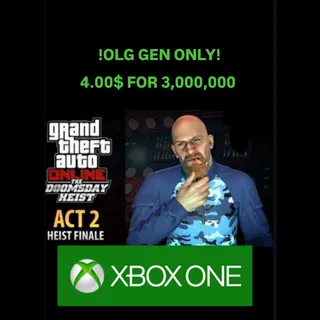 GTA 5 Money 3,000,000/Xbox One/ Old Gen version