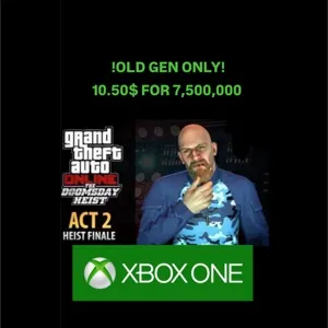 GTA 5 Money 7,500,000/Xbox One/ Old Gen version