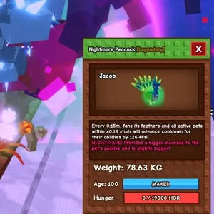 15s NO TOY NIGHTMARE PEACOCK + 3 OTHER PETS