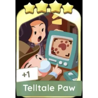 Telltale Paw 4 Star GOLD STICKER (Set 13)  Monopoly Go