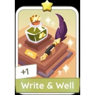 Write & Well 1⭐ (Set 3) Monopoly Go