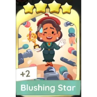 Blushing Star 4 STAR GOLD STICKER (Set 13)  Monopoly Go