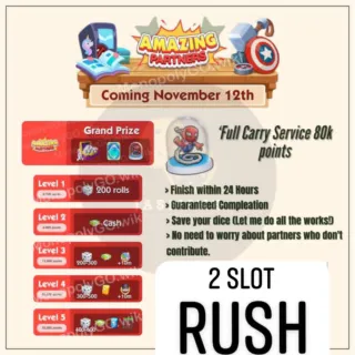 Amazing Partners Ship Event , 2 Slot Full Carry Service 80k Points Guaranteed per Slot RUSH WITHIN 24 HOURS 