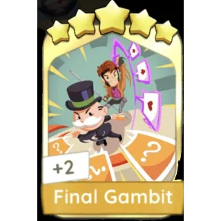 Final Gambit 5 Star GOLD STICKER (Set 17)  Monopoly Go