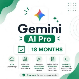 Google Gemini AI Pro Plan + 5TB Google Storage