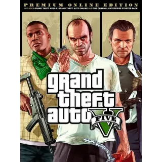 Grand Theft Auto V: Premium Online Edition + Great White Shark Card Bundle