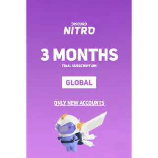 Discord Nitro 3 Months + 2 Boosts (TRIAL)